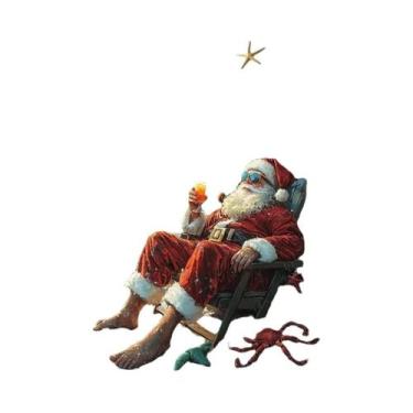 Imagem de Pôster Vintage De Natal Com Papai Noel, Impressão Em Tela, Arte De Par