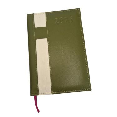 Imagem de Agenda Diária Com Suporte Para Caneta Ano 2026 Verde Olivia