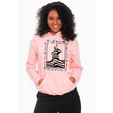 Imagem de Moletom Feminino Estampado Com Bolso e Punho-Feminino