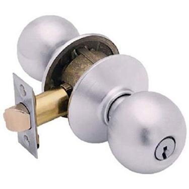 Imagem de Schlage F51AORB626 Conjunto de maçanetas de porta à prova de pânico de entrada com chave de órbita