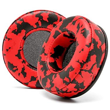 Imagem de WC Wicked Cushions Earpads premium extra grossos para SkullCandy Hesh Wired & Hesh 2 fones de ouvido sem fio - Red Camo