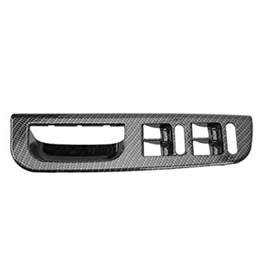 Imagem de Acabamento da tampa do interruptor de porta, estilo de fibra de carbono 3B2867172E, à prova d'água, moldura de interruptor mestre para veículos de direção à direita