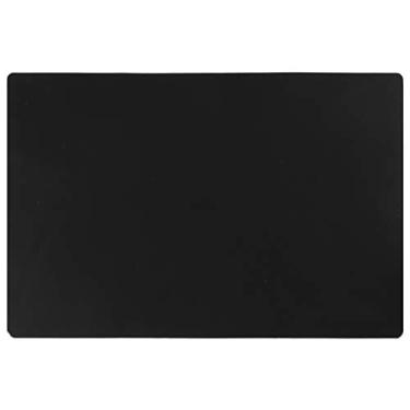 Imagem de KimTin Jogo americano de silicone multiuso extra grande, protetor de bancada, tapete de balcão de cozinha, tapete de mesa, resistente ao calor, lavável, antiderrapante (100 x 60 cm, preto-1 peça)