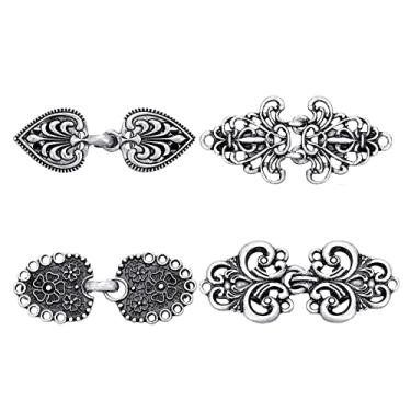 Imagem de Newmind 4 peças de fecho de manto, suéter, broche e clipe para meninas