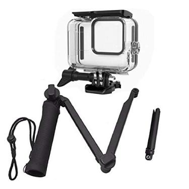 Imagem de Kit de acessórios para Gopro Hero 8 Black Caixa Estanque Tripé 3 Way