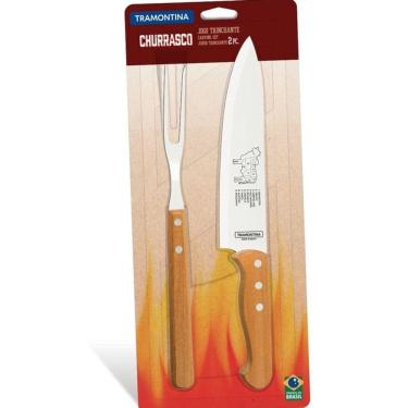 Imagem de Jogo Trinchante 2 peças Garfo e Faca Churrasco 22399/074