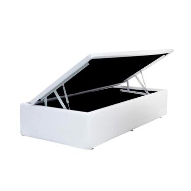 Imagem de Baú Box Solteiro - eShop Casa - Couro Branco