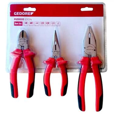 Imagem de Jogo Alicates 3 Peças Universal Corte Bico R28001004 Gedore