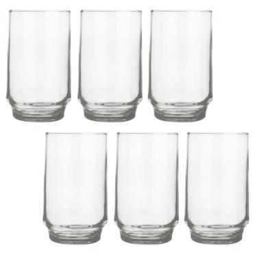 Imagem de Copo Vidro 300ml Lights Suco Agua Glamour Luxo Nadir - 6 Un