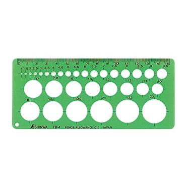 Imagem de SINWA Shinwa modelo de medida TB - régua de 4 círculos (pequeno) 66005 4960910660052