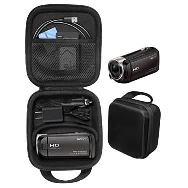 Imagem de CaseSack Capa para câmera de vídeo Sony HD HDRCX440, HDRCX405 Handycam; Canon VIXIA HF R800, Panasonic HC-V180K, Kimire HD gravador, Sony HDRAZ1VR/W, SiOnyx Aurora câmera de ação dia/noite