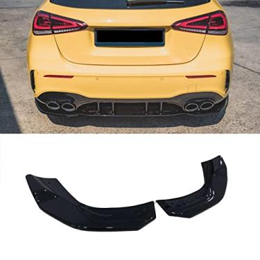 Imagem de FINMOKAL Para Benz A-Class W177 A35 A45 S AMG 2019-2021 Divisores de pára-choques traseiro avental de asa