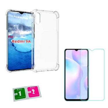 Imagem de Capinha Case Anti Impacto e Película Vidro Compatível Xiaomi Redmi 9A
