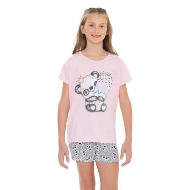 Imagem de Pijama Blusa De Panda E Short - Izitex