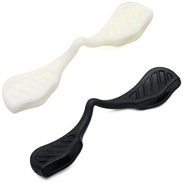 Imagem de Mryok 2 pares de almofadas de nariz de reposição para óculos de sol Oakley Hydra OO9229 - ajuste Asain branco e preto