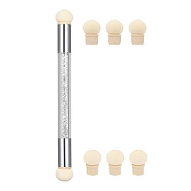 Imagem de Qudai Pincel Nail Art Esponja Pincel Nail Art Dupla Pincel Nail Art Acrílico Unha Gradiente Sombreamento Caneta Pó Pó Ferramenta Manicure BD