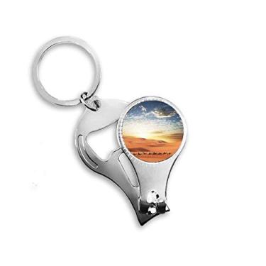 Imagem de Blue Sky Journey Silk Road Camel Desert Nail Nipper Ring Chaveiro Abridor de Garrafas Cortador