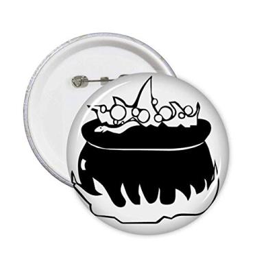 Imagem de Emblema de Dia das Bruxas Fire Happy Fear Broche de Dia das Bruxas 5 peças