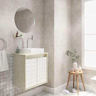 Imagem de Gabinete para Banheiro com Cuba e Espelho Carol Darabas Agardi Ártico