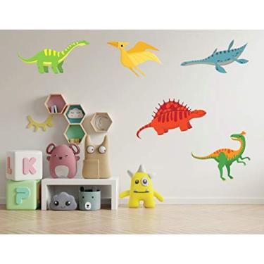 Imagem de kit 5 Adesivos Decorativo dinossauros tamanho 35cm cada