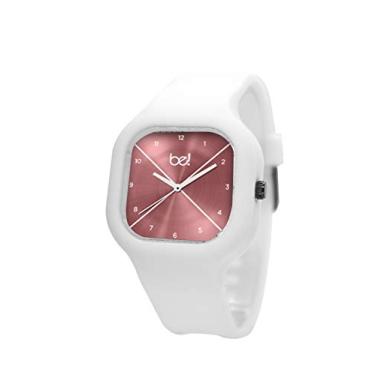 Imagem de Relogio Be Watch Clássico Rose Pulseira de Silicone Branco