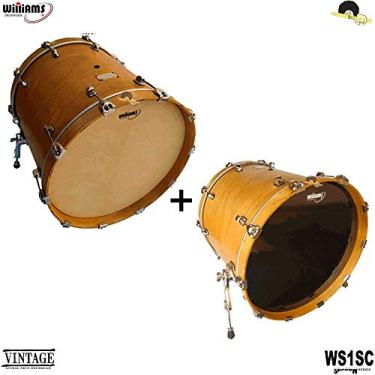 Imagem de Kit de Peles Williams - WVT1(Batedeira) Vintage filme simples 22″ + Pele(Resposta) WB1SC 22"
