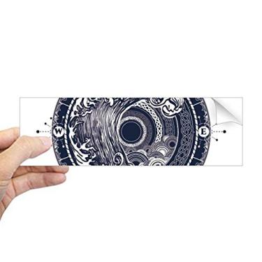 Imagem de DIYthinker Waves Compasso Circle Art Pattern Retangular Bumper Adesivo Notebook Janela Decalque