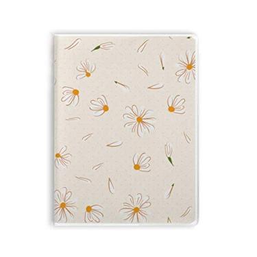 Imagem de Caderno de flores de pera branca com flores de pétalas de flores para goma diário capa macia