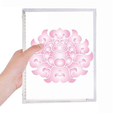 Imagem de Caderno de flores de flor de lótus com folhas soltas e diário recarregável