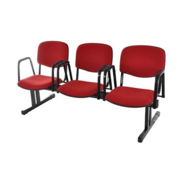 Imagem de Cadeira Em Longarina Para Auditórios Linha Hotel Auditório Vermelho -
