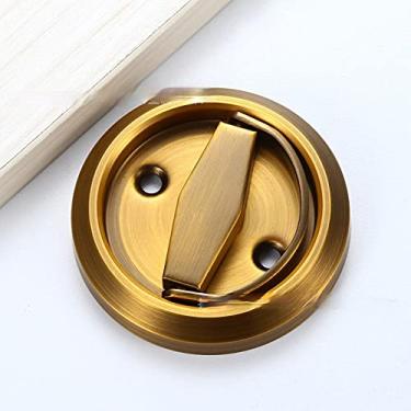 Imagem de Puxadores de fechadura de porta escondidos Puxadores de gaveta de aço inoxidável Puxadores de móveis Puxadores para armários e gavetas Puxadores de guarda-roupa, bronze amarelo