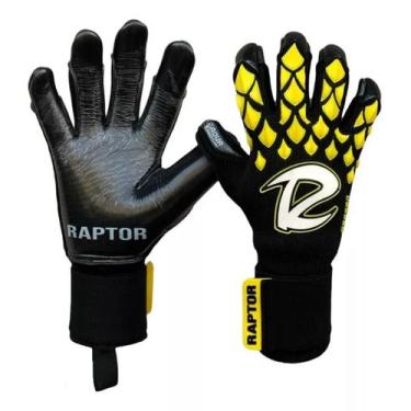 Imagem de Luva Goleiro Profissional Raptor Dragon Black Yellow