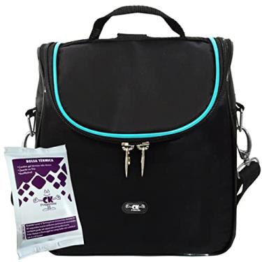 Imagem de Bolsa Térmica Marmita Fitness Lancheira Praia Bebida + Gel Cor:M-KIT08AZ