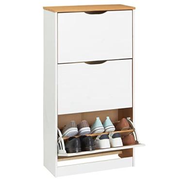 Imagem de IDIMEX Sapateira Basculante em Madeira 3 Portas 18 Pares Basil