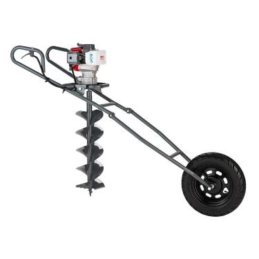 Imagem de Quadro Suporte com Roda para Perfurador de Solo à Gasolina Branco