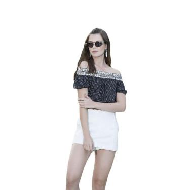 Imagem de Blusa Nino Danieli Ombro A Ombro Estampada Feminina-Feminino