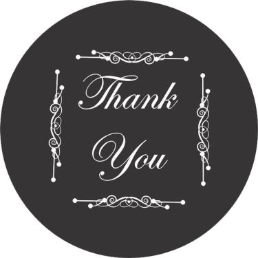 Imagem de Etiqueta Adesiva Thank You 02 Redonda 3 cm 50 un.