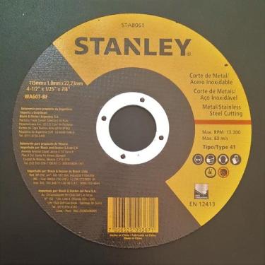 Imagem de Disco De Corte Metal 4-1/2" X 1/25" X 7/8" Stanley