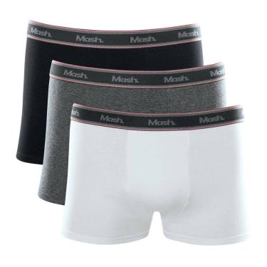 Imagem de Kit Cueca Boxer Mash 3 Peças Elástico Masculina Algodão