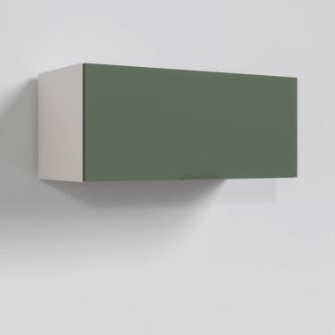 Imagem de Armário Aéreo Porta Basculante Ipanema CabeCasa MadeiraMadeira Verde Folha/Branco