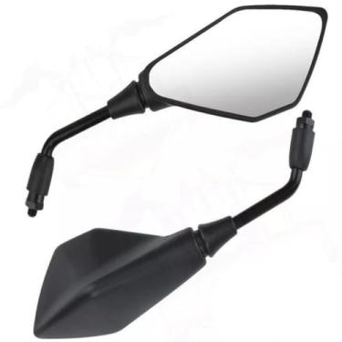 Imagem de RETROVISOR (MODELO KAWASAKI Z400) P/MOTO HONDA (5 PONTAS) [PAR] (HASTE FIXA) LONGA