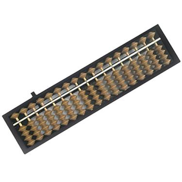 Imagem de Vaupan Digit Standard Abacus Soroban Professional 17 colunas (25,9 cm) Math Abacus, ferramenta de cálculo matemática com botão de redefinição para adultos (Cofei)