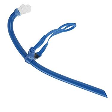 Imagem de Snorkel Montado Frontalmente, Snorkel Montado Frontalmente de Natação Com Bocal de Silicone, Equipamento de Respiração para Treinamento de Natação (Azul)