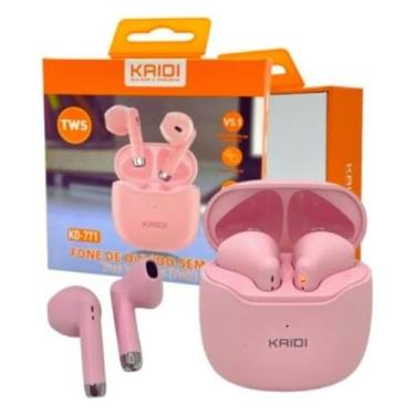 Imagem de Fone De Ouvido Sem Fio Tws Bluetooth 5.1 Original Kaidi 771 - Rosa