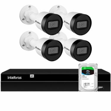 Imagem de Kit 4 Câmeras de Segurança Bullet Intelbras Full HD 1080p VIP 1230 B G4 + Gravador Digital de Vídeo NVR NVD 1404-4 Canais + HD 1TB