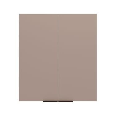 Imagem de Armário Aéreo Bartira Cristal MDP 15mm com 2 Portas e 2 Prateleiras - 80cm de largura