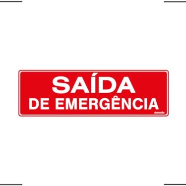 Imagem de Placa De Sinalização Saída De Emergência 30x10 Ekomunike - S-225 F9e