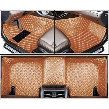 Imagem de Tapetes de carro personalizados para RC Tiida, totalmente envolvidos, à prova d'água, antiderrapante, proteção contra todos os climas, material de couro, tapete de carro, forro dourado