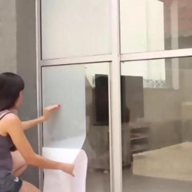 Imagem de Película Jateada Para Vidro Box Janela Transparente Cristal 0,50cm X 1m