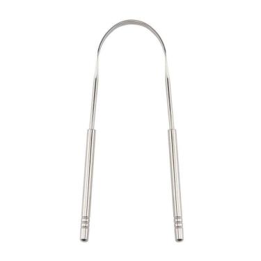 Imagem de Limpador Raspador De Língua Em Aço Inox Para Higiene Bucal